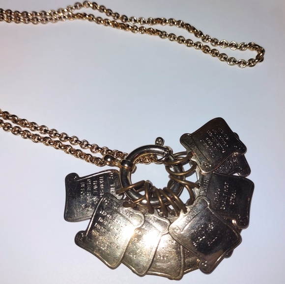 The Ten Commandments Gold Scrolls Charms Necklace - Picture 14 of 16